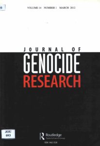 Journal of Genocide Research: vol14, Number1-4, 2012, vol15 Number1 2013.