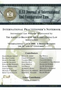 ILSA Journal of International and Comparative Law volume 6.