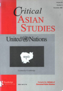Critical Asian Studies volume 34 number 4 December 2002.