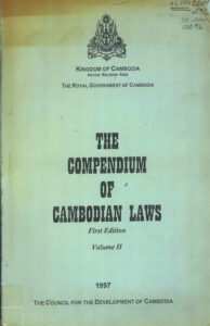 Compendium of Cambodian Law, volume II.