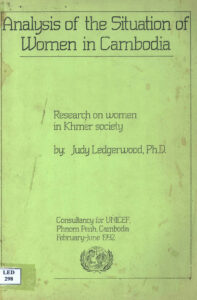 Analysis of the situation of women in Cambodia.