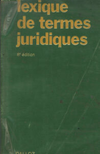 Lexique de termes juridiques.