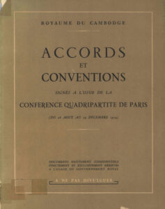 Accords et Conventions: signés a l’issue de la Conférence quadripartite de Paris.