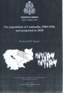 The population of Cambodia 1980-1996, and projected to 2020.