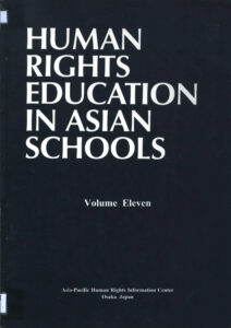 Human Rights Education in Asian school: volume eleven.