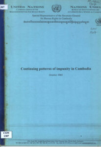 Continuing patterns of impunity in Cambodia (UN Document).