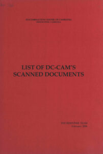 List of DC-Cam’s Scammed Documents.