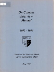 On-Campus Interview Manual 1995-1996