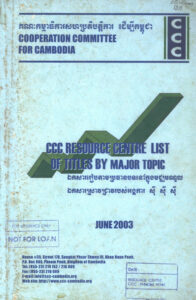 CCC Resource Centre List of Title by Major Topic.