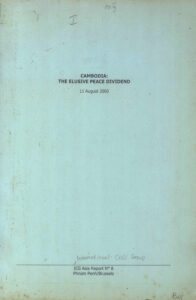 Cambodia: The Elusive Peace Dividend.