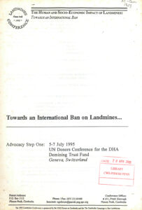 Towards and International Ban on Landmines…