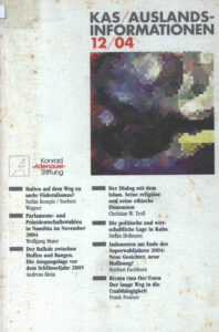 Kas/Auslands-Informationen 12/04, 5/06, 11/06.