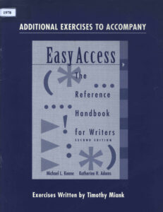 Easy Access: The Reference Handbook for Writers. Second Edition.