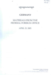 Germany: Materials from the Federal Foreign Office.
