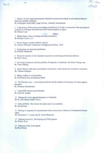 [Outline of some legal and practical obstacles to prosecution based on universal jurisdiction and some possible solutions]