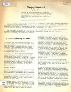 Indochina Chronicle: [The Expanding Air War and Fact Sheet Additions], No. 16 June 1, 1972.