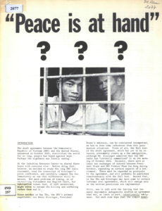 Indochina Chronicle: “Peace is at hand” No. 21, November 21, 1972