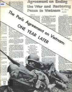 Indochina Chronicle: The Paris Peace Agreement on Vietnam: One Year Later, No. 30, January 21, 1974