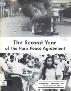 Indochina Chronicle: The Second Year of the Paris Peace Agreement, No. 38, January-February, 1975