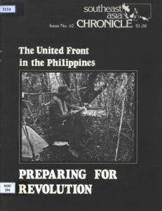 Southeast Asia Chronicle: The United Front in the Philippines, No. 62, May-June, 1978