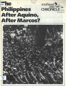 Southeast Asia Chronicle: The Philippines After Aquino, After Marcos?., No. 92, December, 1983