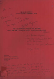 The U.S. Response to Lon Nol Regime: A test of the U.S. Commitment Against Communism: Nixon Doctrine.