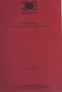 National Army of the Khmer Rouge High Command.