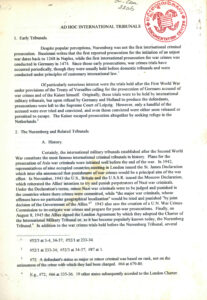 AD HOC International Tribunals.