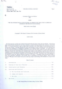 *791 The Intersection of two systems: An American on trial for an American Murder in the French  Cour D’assises.