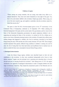 Children of Angkar/ Ethnic Minorities under the Khmer Rouge/ Marriages under the Khmer Rouge.