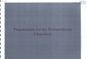 Preparations for the Extraordinary Chambers (Slide for Presentation)