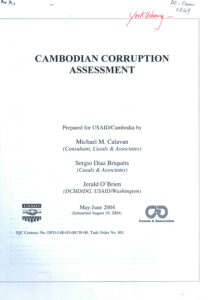 Cambodian Corruption Assessment.