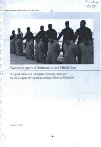 Genocide against Christians in the Middle East.