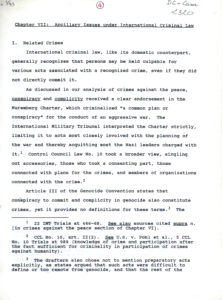 Chapter VII: Ancillary Issues under International Criminal Law.