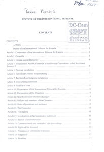Statute of the International Tribunal.