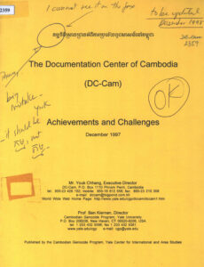The Documentation Center of Cambodia (DC-Cam): Achievements and Challenges.