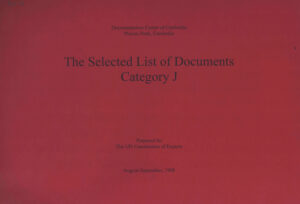 The Selected List of Documents Category J