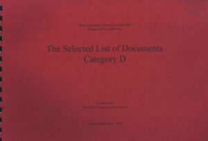 The Selected List of Documents Category D.