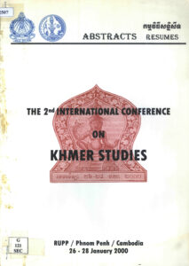 The 2nd International Conference on Khmer Studies.