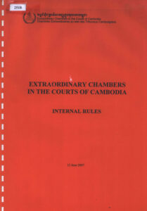 Extraordinary Chambers in the courts of Cambodia: Internal rules