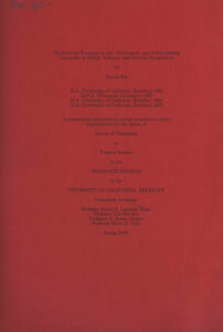 The Political Economy of Aid, Governance, and Policy-Making: Cambodia in Global, National, and Sectoral Perspectives.