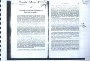 International Criminalization of Internal Atrocities. (Part of book photocopy)