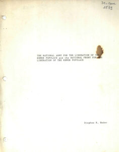 The National Army for the Liberation of the Khmer Populace and the Natioal Front for the Liberation of the Khmer Populace.