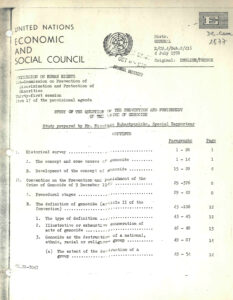 Study of the Question of the Prevention and Punishment of the …of Genocide.