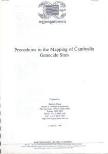 Procedures in the Mapping of Cambodia Genocide Sites.
