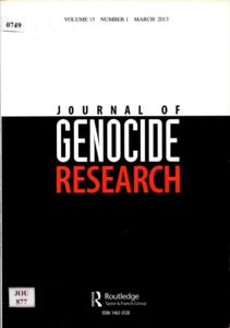 Journal of GENOCIDE RESEARCH (Volume 15, Number 1, March 2013).