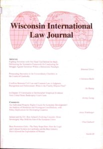 Wisconsin International Law Journal (Volume 29, Number 1, Spring 2011)