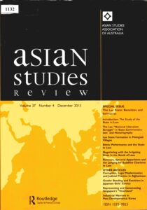 Asian Studies review, Volulme 37 No.4 December 2013