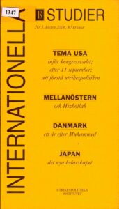 Internationella Studier Nr. 3 hosten 2006, 80 Kronor. (Swedish)