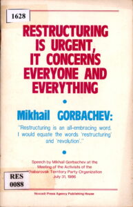 Restructuring is Urgent, It concerns Everyone and Everything.